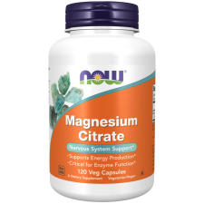 Now Foods NOW Magnézium-citrát (magnézium-citrát), 400 mg, 120 növényi kapszula vitamin és táplálékkiegészítő