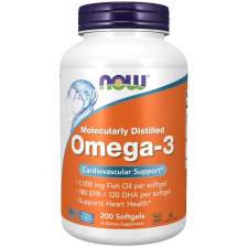 Now Foods NOW Omega-3, molekulárisan desztillált, 200 lágygél kapszula vitamin és táplálékkiegészítő