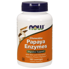 Now Foods Papaya Enzymes Chewable (180 rágótabletta)