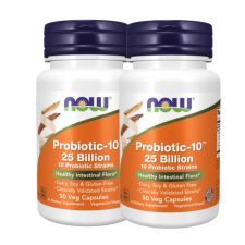 Now Foods Probiotic - 10 25 Billion 2x1 doboz, 2x50 db kapszula csomagban olcsóbb! vitamin és táplálékkiegészítő