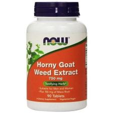 Now Horny Goat Weed Extract, püspöksüveg kivonat Maca gyökérrel, 750 mg, 90 db, NOW gyógyhatású készítmény