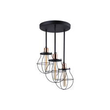 Nowodvorski MANUFACTURE fekete függesztett lámpa (TL-9740) E27 3 izzós IP20 világítás