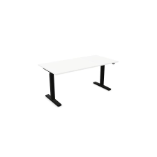 Nowystyl Íróasztal NOWYSTYL elektromosan állítható magasságú 1600x800 mm fekete T-lábas fehér íróasztal