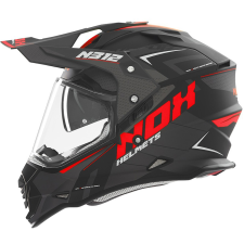 Nox N312 Vapor enduro motorkerékpár sisak matt fekete-piros bukósisak