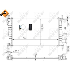 NRF Hűtő, motorhűtés NRF 54669 vízhűtő
