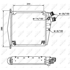 NRF Olajhűtő, motorolaj NRF 31069 vízhűtő
