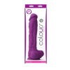 Ns Toys NS Novelties Colours Pleasures 10" Dildo - szilikon, letapasztható, herés, vízálló, élethű dildó - 25,4 cm (lila)