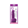 Ns Toys NS Novelties Colours Pleasures 4" Dildo - szilikon, letapasztható, herés, élethű dildó - 14 cm (lila)