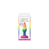 Ns Toys NS Novelties Colours Pride Edition Pleasure Plug Mini Rainbow - szilikon, letapasztható, vízálló anál dildó - 8,9 cm (színes)