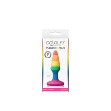 Ns Toys NS Novelties Colours Pride Edition Pleasure Plug Mini Rainbow - szilikon, letapasztható, vízálló anál dildó - 8,9 cm (színes) műpénisz, dildó