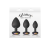 Ns Toys NS Novelties Glams Spades Trainer Kit - szilikon, vízálló anál dildó - 6,3/7/9,5 cm (fekete)