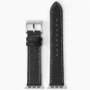 NUBO Apple Watch bőr szíj - fekete - 38/40/41 mm - Series 1-11 kompatibilis