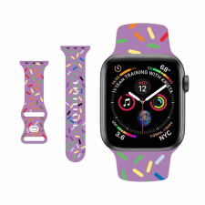 NUBO Apple Watch kompatibilis szilikon pótszíj - lila - 42/44/45/46mm okosóra kellék
