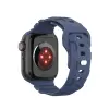 NUBO Apple Watch kompatibilis szilikon pótszíj - sötétkék - 42/44/45/46mm