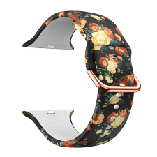 NUBO Apple Watch kompatibilis uv nyomtatott pótszíj - rózsa - 42/44/45/46mm okosóra kellék