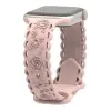 NUBO Apple Watch lézergravírozott szilikon szíj - rózsaszín - 42/44/45/46mm
