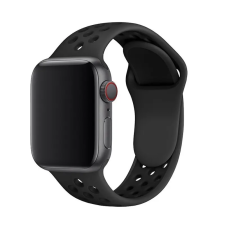 NUBO Apple Watch sport szilikon pótszíj - fekete - 38/40/41mm okosóra kellék