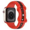 NUBO Apple Watch szíj - bicolor szilikon - piros-fekete - 38/40/41 mm - Series 1-11 kompatibilis