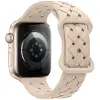 NUBO Apple Watch szíj - fonott hatású szilikon - rózsaszín - 38/40/41 mm - Series 1-11 kompatibilis