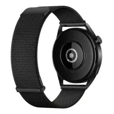 NUBO Dupla mágneses milánói fém okosóra szíj 22 mm – Fekete - Huawei okosóra kellék