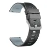 NUBO Xiaomi Mi Watch S1/S2/S3/S4 szilikon óraszíj (22 mm) – Fekete-szürke (Gyorskioldós)