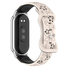 NUBO Xiaomi Smart Band 8/9/10 lézergravírozott szilikon pótszíj okosóra kellék