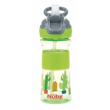 NUBY Sportos üveg puha, összecsukható szívószállal 360 ml, zöld, 3+ itatópohár