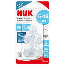  Nuk 6-18+ First Choice szilikon etetőcumi 2 db - Y vágású etetőcumi