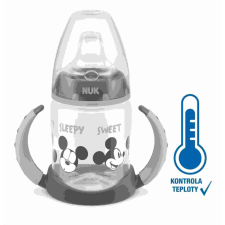 Nuk Baba tanuló itatópohár NUK Disney Mickey hőmérséklet jelzővel 150 ml szürke itatópohár