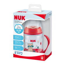  NUK FC Tanuló cumisüveg hőmérséklet ellenőrzéssel 150 ml piros cumisüveg