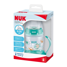  NUK FC Tanuló cumisüveg hőmérséklet ellenőrzéssel 150 ml zöld cumisüveg