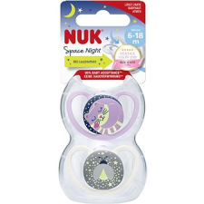 Nuk Space Night 6–18m 2 db BOX fénylő - lány cumi