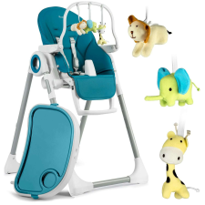 Nukido Etetőszék asztallal, nyugágy belo sötétkék + fejpánt játékokkal etetőszék