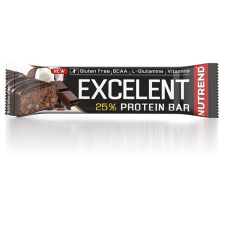 Nutrend EXCELENT Protein Bar, 85 g, csokoládé + kókusz reform élelmiszer