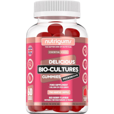 Nutrigums Bio-Cultures mikrobiom, probiotikumok, 60 zselés cukorka Étrend-kiegészítő vitamin és táplálékkiegészítő