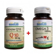 Nutrilab Koenzim Q-10+Omega 3 kapszula 90 db vitamin és táplálékkiegészítő