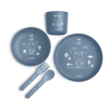  Nuvita 5 részes étkészlet - Powder Blue - 8465 babaétkészlet