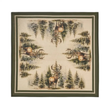 Nuvole di Stoffa Asztalterítő 90x90cm Bosco incantato, szarvas lakástextília