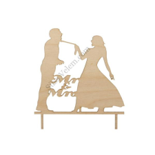  Nyakon csípett vőlegény Mr&amp;Mrs esküvői sziluett tortadísz konyhai eszköz