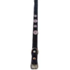  Nyakörv (bőr, színes bőr-virággal) kutyák részére (több féle színben) 10mm/30cm