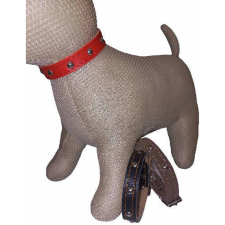 Nyakörv (bőr, veretes) kutyák részére (több féle színben) 20mm/45cm nyakörv, póráz, hám kutyáknak