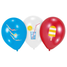  Nyár Fun léggömb, lufi 6 db-os 11 inch (27,5 cm) party kellék