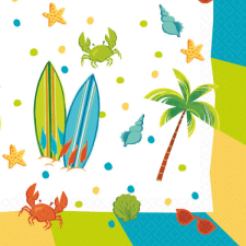 Nyár Surf Party szalvéta 16 db-os 33x33 cm party kellék