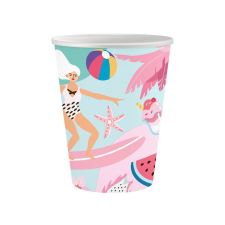Nyár Surfing papír pohár 6 db-os 250 ml party kellék