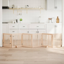  nyárfa 6 paneles összecsukható kutyakapu ajtóval 300 cm kutyafelszerelés