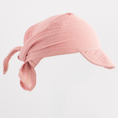 Nyári muszlin baba fejkendő napellenzővel New Baby pink, vel. 56/62