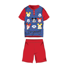  Nyári rövid ujjú gyerek pamut pizsama - Disney Mickey egér - Be yourself felirattal - piros - 110