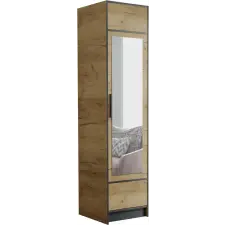  Nyílóajtós szekrény Roj1D - 53,2x205x39 cm tölgy craft arany bútor