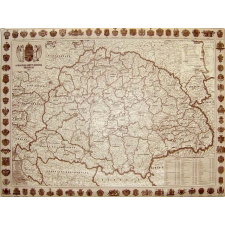 Nyír Karta A Magyar Szent Korona Országai falitérkép 100x70 cm Topográf-Nyírkarta 1914 antik színű térkép
