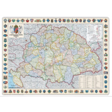 Nyír Karta Szent korona országai falitérkép 1914 keretezve 126x86 térkép